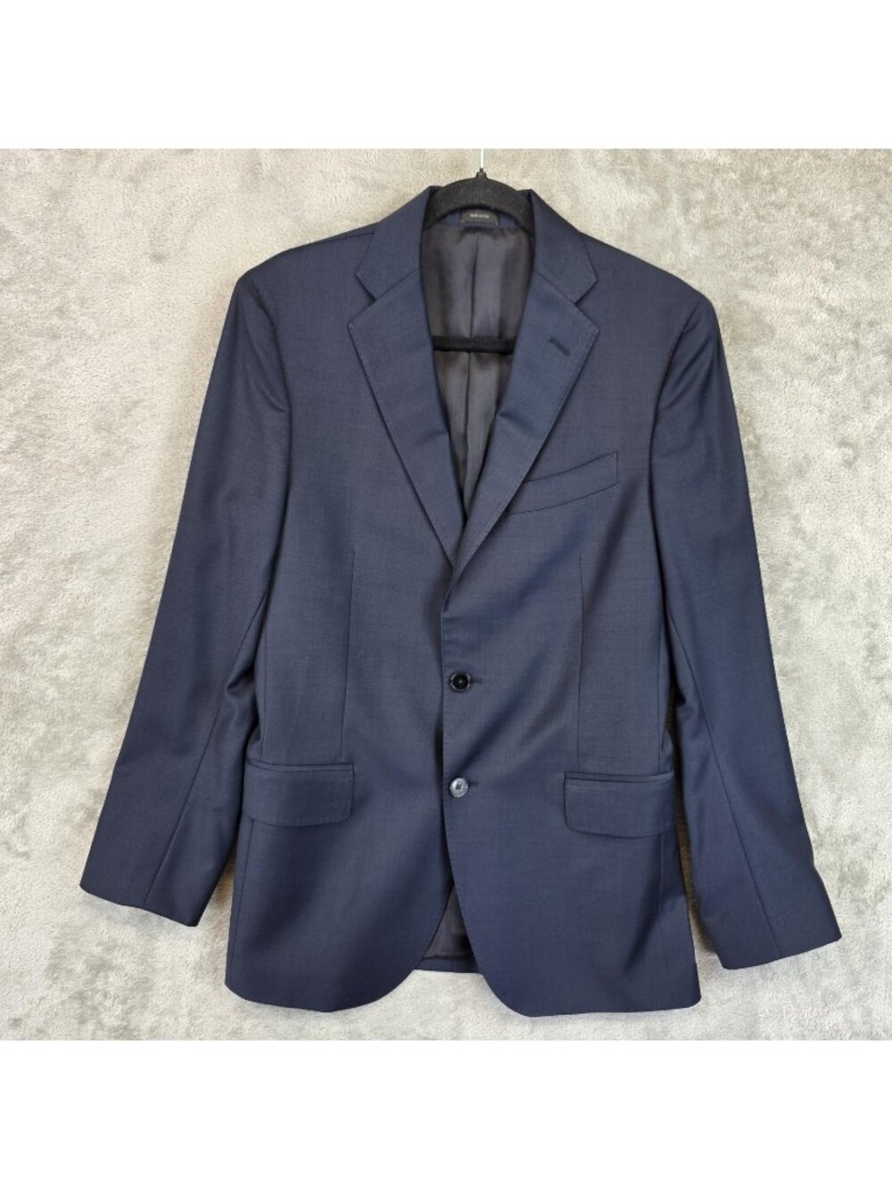 The Men's Store Bloomingdale's Suit Jacket Mens 38R Blue Wool Made In Italy